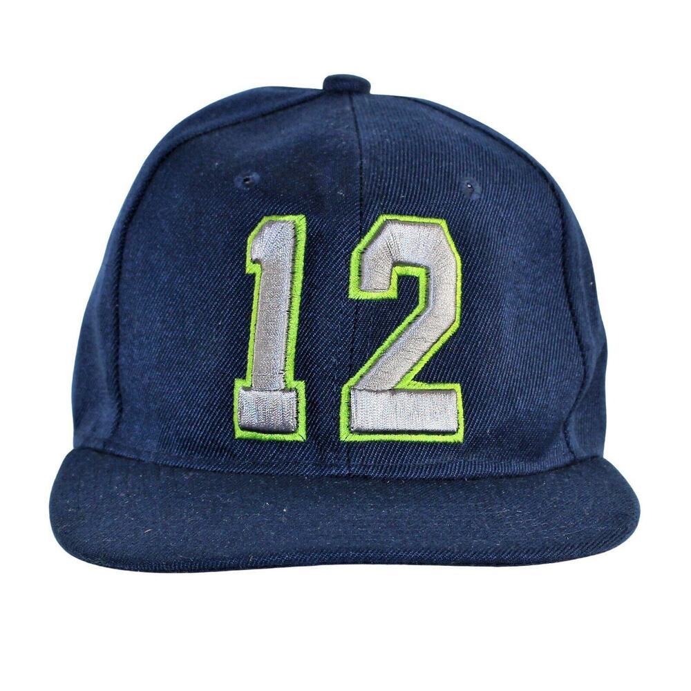 Seattle Seahawks 12th Man Snapback Hat Headlines Vintage